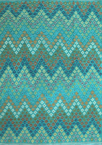 Southwestern Light Blue Country Rug, con2235lblu