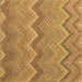 Square Machine Washable Southwestern Brown Country Rug, wshcon2236brn