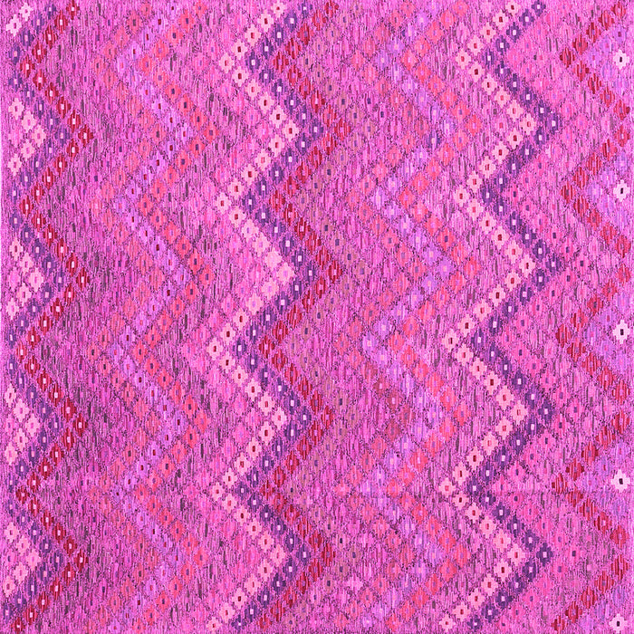 Square Machine Washable Southwestern Pink Country Rug, wshcon2236pnk