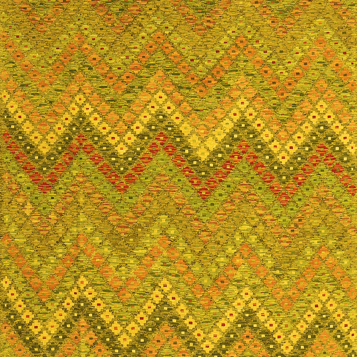 Machine Washable Southwestern Yellow Country Rug, wshcon2236yw