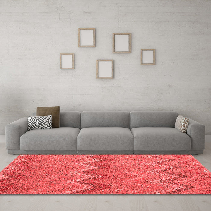 Country Red Washable Rugs