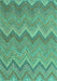 Machine Washable Southwestern Turquoise Country Area Rugs, wshcon2236turq