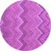 Round Southwestern Purple Country Rug, con2236pur