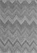 Serging Thickness of Machine Washable Southwestern Gray Country Rug, wshcon2236gry