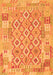 Serging Thickness of Machine Washable Southwestern Orange Country Area Rugs, wshcon2237org