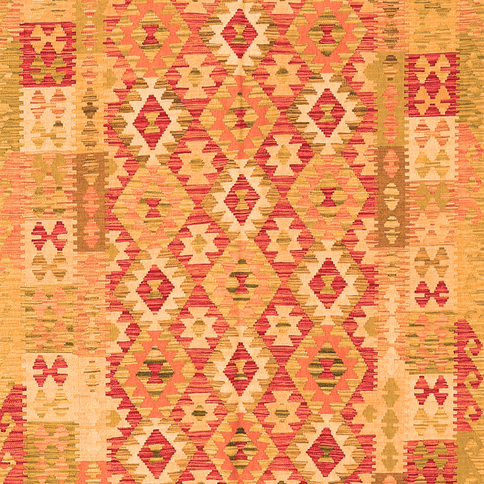 Serging Thickness of Machine Washable Southwestern Orange Country Area Rugs, wshcon2237org