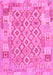 Machine Washable Southwestern Pink Country Rug, wshcon2237pnk