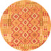 Square Southwestern Orange Country Rug, con2237org