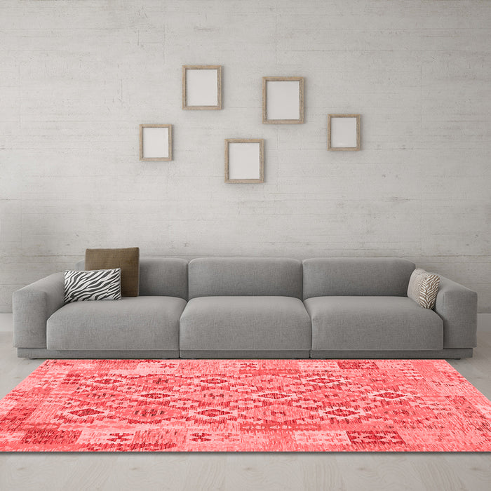 Country Red Washable Rugs