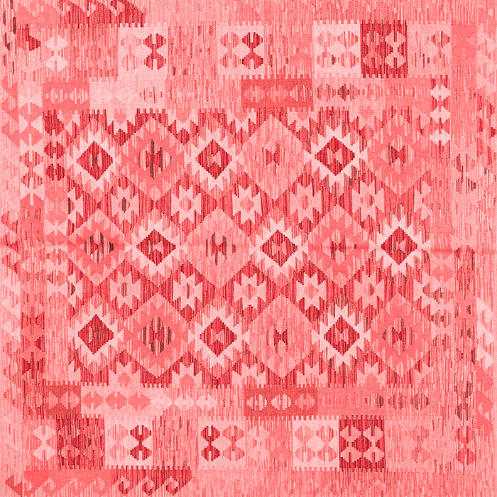 Machine Washable Southwestern Red Country Rug, wshcon2237red
