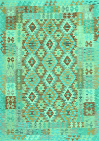 Southwestern Turquoise Country Rug, con2237turq