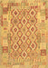 Machine Washable Southwestern Brown Country Rug, wshcon2237brn