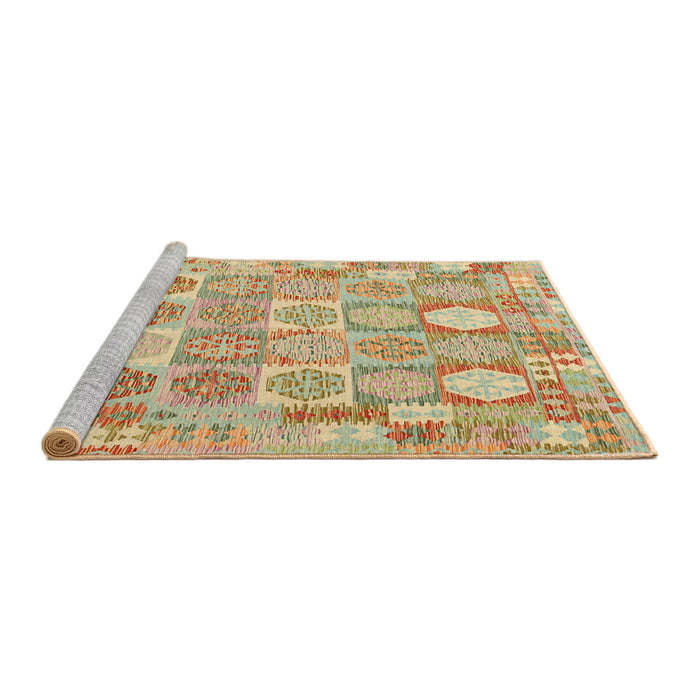 Serging Thickness of Machine Washable Contemporary Bronze Brown Rug, wshcon2238