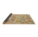 Thickness of Contemporary Bronze Brown Southwestern Rug, con2238