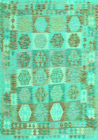 Southwestern Turquoise Country Rug, con2238turq