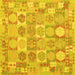 Square Southwestern Yellow Country Rug, con2238yw