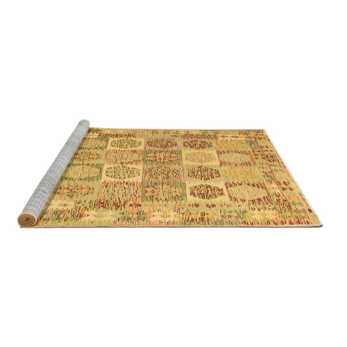Sideview of Machine Washable Southwestern Brown Country Rug, wshcon2238brn