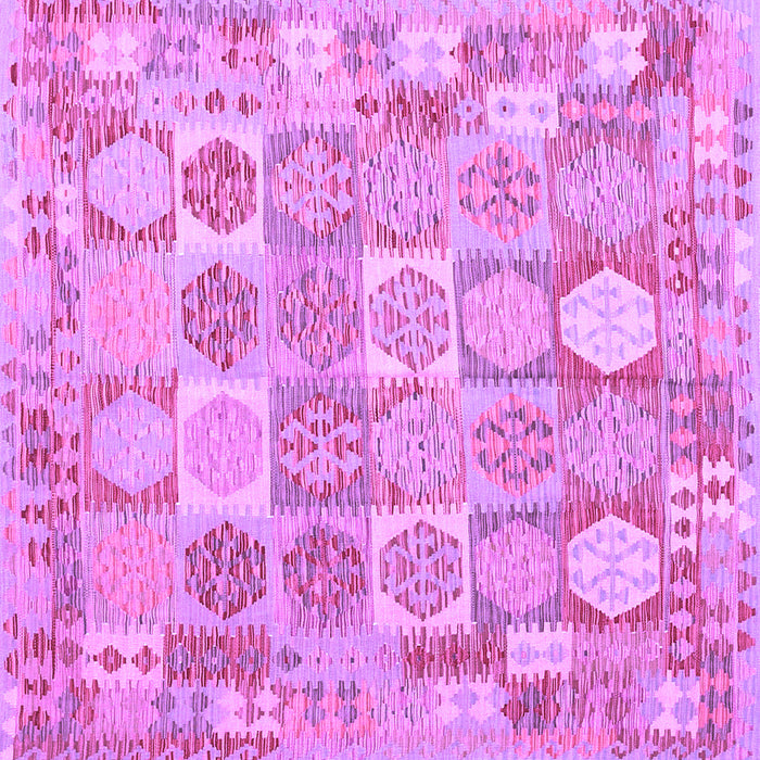 Square Machine Washable Southwestern Purple Country Area Rugs, wshcon2238pur