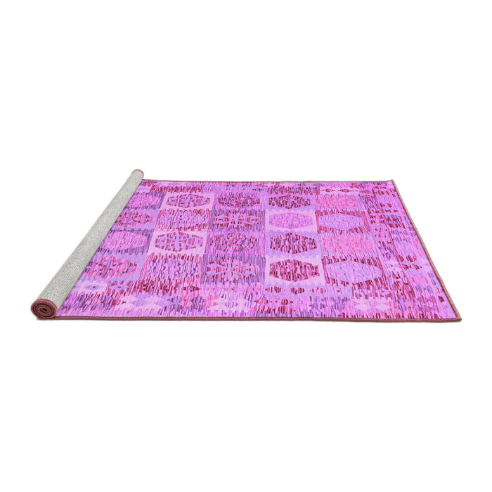 Sideview of Machine Washable Southwestern Purple Country Area Rugs, wshcon2238pur