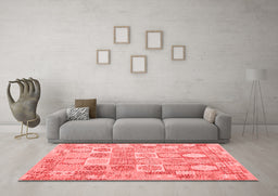 Country Red Washable Rugs