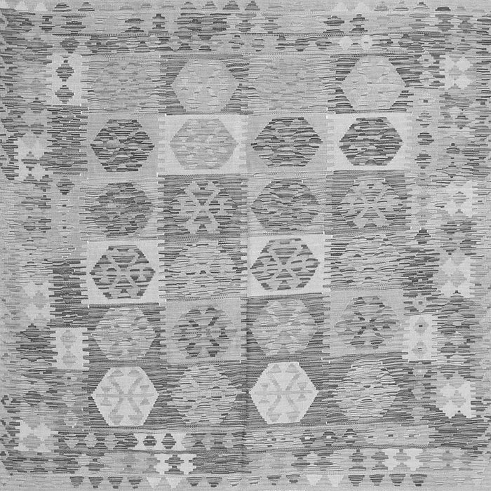 Round Machine Washable Southwestern Gray Country Rug, wshcon2238gry