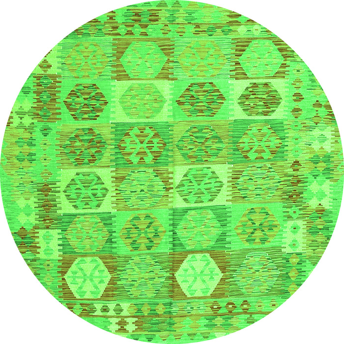 Machine Washable Southwestern Green Country Area Rugs, wshcon2238grn