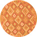 Machine Washable Southwestern Orange Country Area Rugs, wshcon2239org