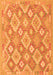 Serging Thickness of Machine Washable Southwestern Orange Country Area Rugs, wshcon2239org