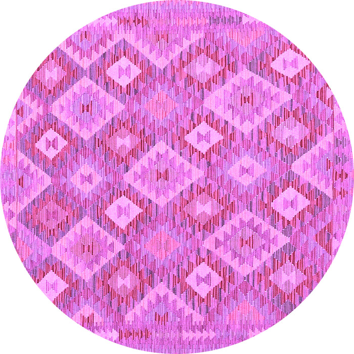 Round Southwestern Purple Country Rug, con2239pur