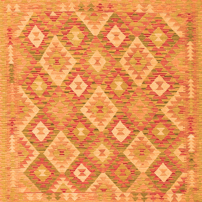 Serging Thickness of Southwestern Orange Country Rug, con2239org
