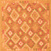 Serging Thickness of Southwestern Orange Country Rug, con2239org