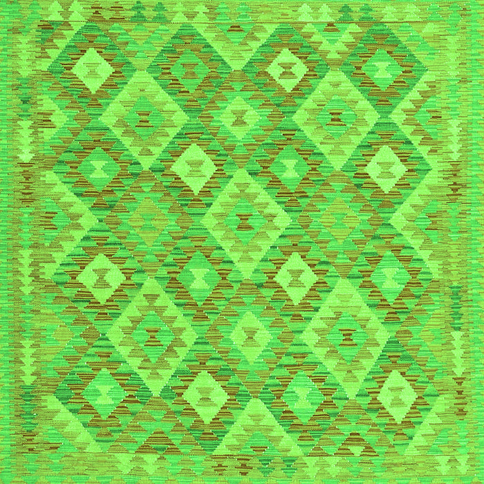 Serging Thickness of Southwestern Green Country Rug, con2239grn