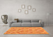 Machine Washable Southwestern Orange Country Area Rugs in a Living Room, wshcon2239org