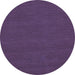 Round Abstract Blue Contemporary Rug, con223blu