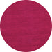 Round Abstract Pink Contemporary Rug, con223pnk