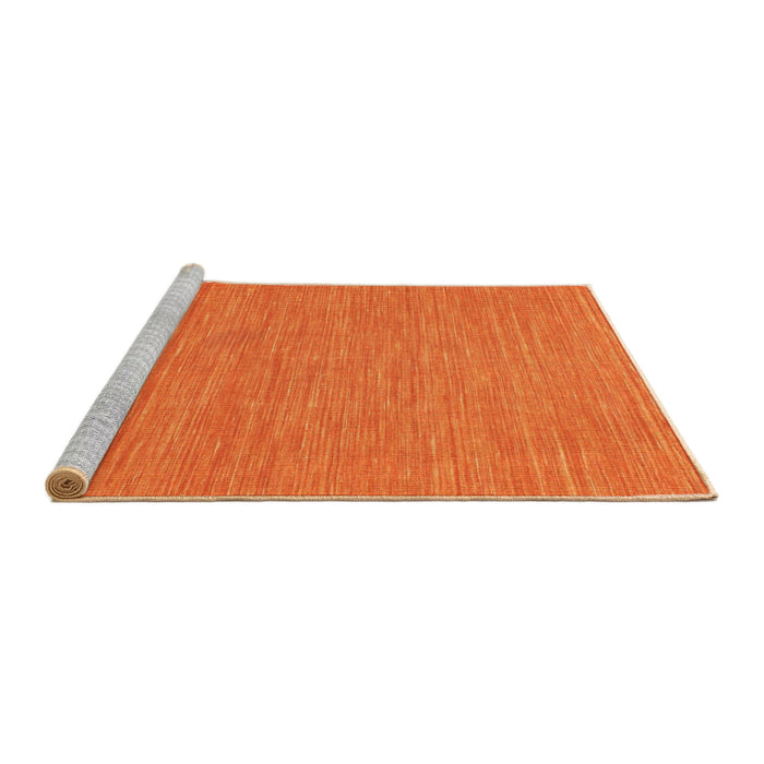 Serging Thickness of Machine Washable Contemporary Orange Red Rug, wshcon224