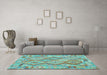 Machine Washable Abstract Light Blue Contemporary Rug in a Living Room, wshcon2240lblu