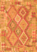 Serging Thickness of Machine Washable Abstract Orange Contemporary Area Rugs, wshcon2240org