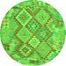 Machine Washable Abstract Green Contemporary Area Rugs, wshcon2240grn