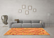 Machine Washable Abstract Orange Contemporary Area Rugs in a Living Room, wshcon2240org