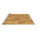 Sideview of Machine Washable Abstract Brown Contemporary Rug, wshcon2240brn