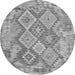 Machine Washable Abstract Gray Contemporary Rug, wshcon2240gry