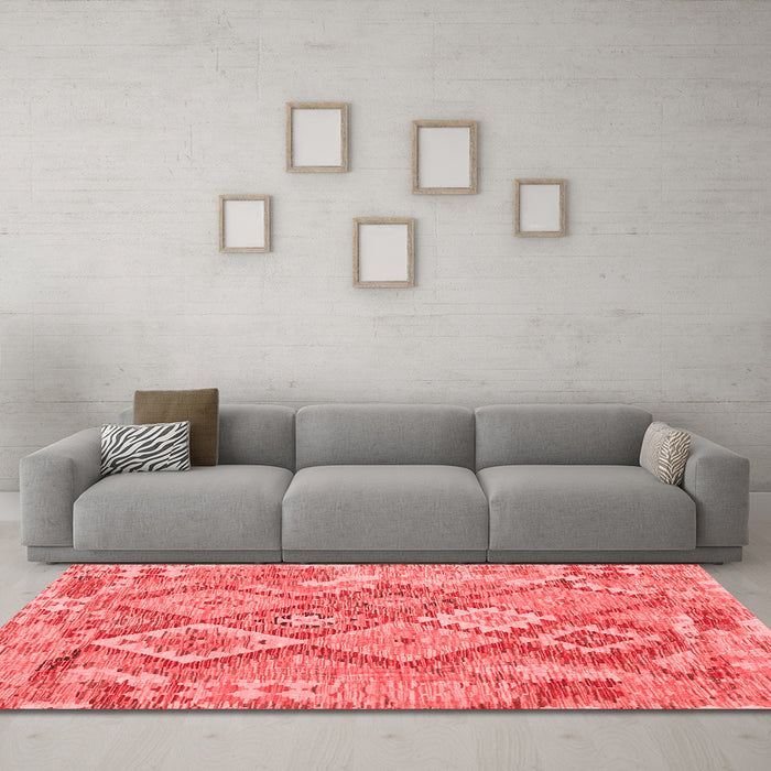 Contemporary Red Washable Rugs