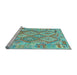 Sideview of Machine Washable Abstract Light Blue Contemporary Rug, wshcon2240lblu