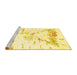 Sideview of Machine Washable Solid Yellow Modern Rug, wshcon2241yw