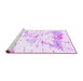 Sideview of Machine Washable Solid Purple Modern Area Rugs, wshcon2241pur