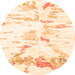 Machine Washable Solid Orange Modern Area Rugs, wshcon2241org