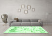 Machine Washable Solid Emerald Green Modern Area Rugs in a Living Room,, wshcon2241emgrn