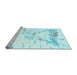 Sideview of Machine Washable Solid Light Blue Modern Rug, wshcon2241lblu