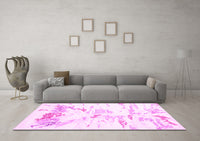 Machine Washable Solid Pink Modern Rug, wshcon2241pnk